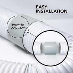 Flexibele Afvoerslang met Adapter - 150 mm x 1,5 m voor Airconditioning, Wasdroger en Afzuigkap — thumbnail 3