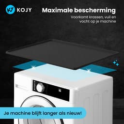 KOJY Anti-slip Wasmachine Dempers Topmat – Wasmachine Verhoger - Trillingsdempend & Kraswerend – Zwart – Voor Wasmachine en Droger — thumbnail 5