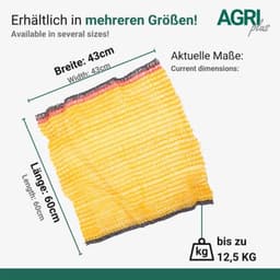 Aardappelzakken zonder trekkoord - Grofmazige Ritselzakken voor Opberging van Fruit, Groenten en Noten - Diverse Maten 43 x 60 cm — thumbnail 4