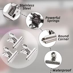 22 mm Bulldog Clips - Sterke Metalen Klemmen voor Documenten, Foto's en Labels - 20 Stuks — thumbnail 3