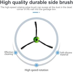 6 stuks reservezijborstels voor iRobot Roomba, J5, J5+, J6, J6+, J7, J7+, J8, J8+, J9, J9+, i3, i4, i5, i5+, i6, i6+, i7, i7+, i8, i8+, e5, e6, 5150, 6198, 7150. 7550 pixels. j & i & e serie — thumbnail 5