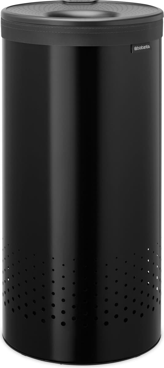 Brabantia Wasmand - met Deksel - 35 l - Matt Black / Dark Grey — afbeelding 1