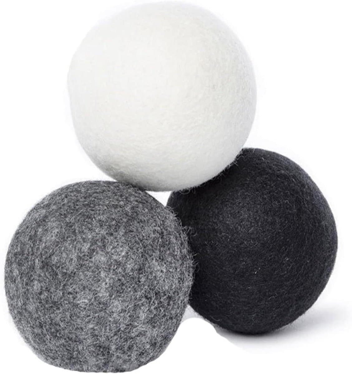Allecto Plus - Herbruikbare natuurlijke drogerballen van wol - Set van 6 grijze bolletjes voor wasdroger — afbeelding 1