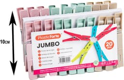 Plasticforte Wasknijpers XL formaat - 100x stuks - pastel kleuren mix - kunststof - 10 cm - Was ophangen — thumbnail 2