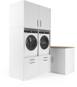 Wasophoogte® Wasmachine Kast Hong Kong - Wasmachine verhoger - Wasmachine ombouw - 700(D)*2030(B)*2350(H) mm - Wit — thumbnail 4