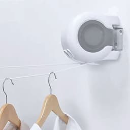 Uittrekbare waslijn - Uitrolbare was lijn - 13Meter - Sterke Waslijn - Dubbele lijn (26M) - Was buiten laten drogen - Droogrek - Wasrek - CHPN — thumbnail 2