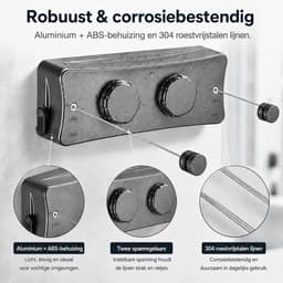 Intrekbare waslijn wandmodel met dubbele lijn en stevige spanner — thumbnail 5