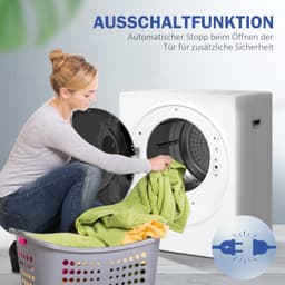 NordHaus Mini Wasdroger - 2,5 kg - 850W - Wit - Wandmontage/Staand — thumbnail 3
