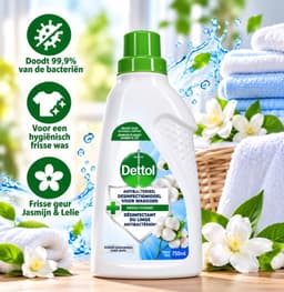 Dettol Antibacterieel Desinfectiemiddel voor wasgoed - Jasmijn en Lelie - Wastoevoeging - 3x750ml — thumbnail 2