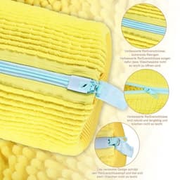 Dailygoods - 2 stuks schoenwaszakken - Wasmachine - Anti-vervorming - Geel — thumbnail 2