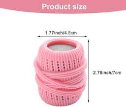 Wasmachine wasballen - 3 verpakkingen - herbruikbaar - Silicone wasballen, wasaccessoires - zachte kleding - verwijderen van statische stroom - reinigingsapparatuur - groen, blauw, roze — thumbnail 5