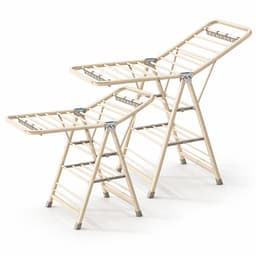 ProductXpert DryPro™ - Wasrek - Droogrek Inklapbaar - Opvouwbaar - 2-Delige Set - 160 + 180 cm - Beige — thumbnail 1