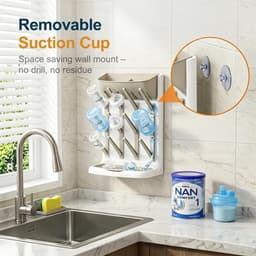 Babyfles Droogrek - Verticale Flesdroger voor Babyflessen en Accessoires - Ruimtebesparende Stand in Grijs voor Efficiënt Drogen — thumbnail 4