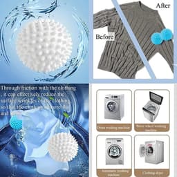 Droogballen, wasballen voor wasdroger, herbruikbare wasbal, wasbal, drogerballen voor wasmachine, droger ballen - ShopVlot — thumbnail 3