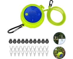 Waslijn, uittrekbaar campingaccessoires, 10 m waslijn, draagbaar reizen, badkamer, wasruimte