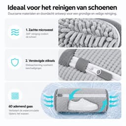 BOTC Schoenwaszak - Waszak voor schoenen - 2 stuks - Herbruikbaar - Wasmachine&Droger - voor Sneakers en Tennisschoenen - Grijs — thumbnail 4
