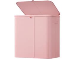 Wasmand met 3 Vakken – Opvouwbare Wasmand met Uitneembare Waszakken, Handgrepen en Ruime Vakken voor Kleding en Wasgoed