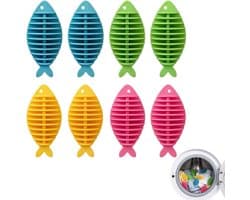 Set van 8 Droogballen - Blauw/Groen/Geel/Roze - 6,3 x 2,7 x 2,6 cm - Herbruikbare Wasballen voor Donsjacks en Dierenharen
