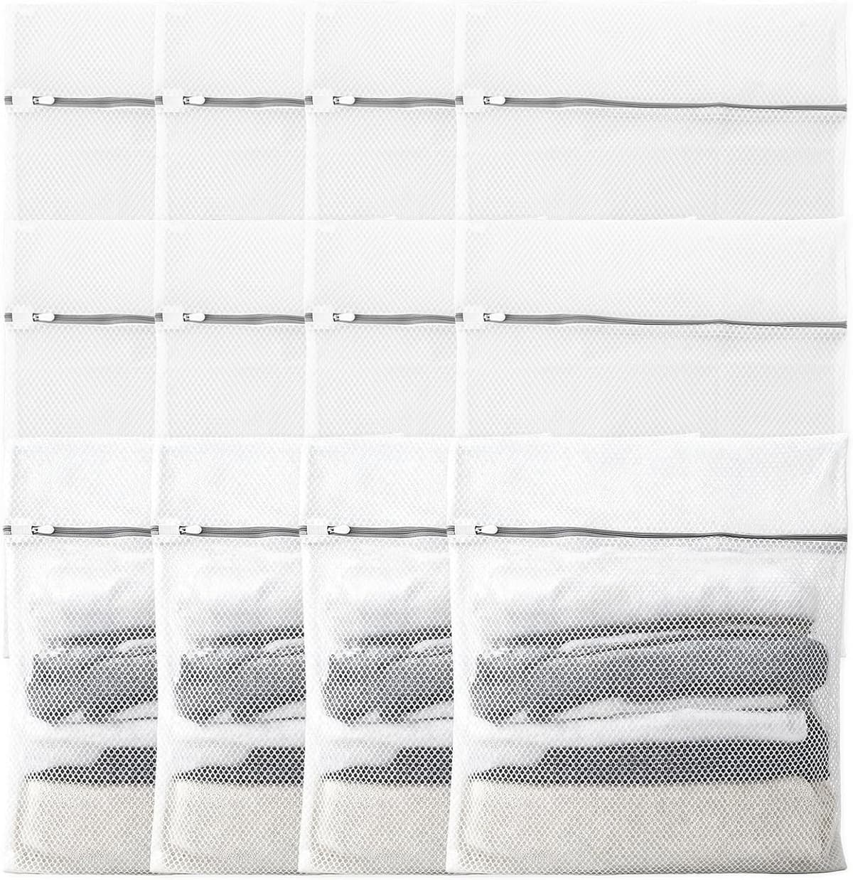 Grote Waszakken - Transparant - 50 x 60 cm - Wasnet met Ritssluiting - Voor Jassen, Beddengoed en Reisopslag — afbeelding 1