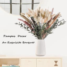 Gedroogde Bloemen Deco DIY Vaas voor Pampas Gras Gedroogd Boeket, Ideaal voor Boho Woonkamer Slaapkamer en Vazen Deco (85 stuks) — thumbnail 4