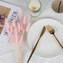 Gedroogd pampasgras, konijnenstaart, gras, 60 stuks, natuurlijke droogbloemen, boeket, decoratie, kunst, groot, droogbloemen, pampasgras voor interieur, fotografie, bruiloft, roze — thumbnail 3
