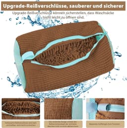 Waszak voor schoenen in chocoladebruin, ideaal voor het wassen van sneakers en sportschoenen, duurzame en praktische oplossing — thumbnail 2