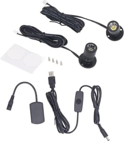 Minispot USB 5V Kunstlicht Mini LED-accentverlichting Kastspot 1 Tot 2 Spots voor Veranda Vitrinekasten Sieradenkasten Ingangskanalen Planken (BLACK) — thumbnail 1