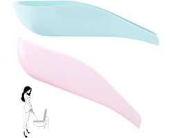 Urinoir voor dames, 2 stuks, herbruikbaar, grote opening, roze en blauw, voor kamperen, wandelen, fietsen, skiën en boottochten