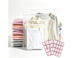 Zakken met Ritssluiting - Transparant - 40 x 30 cm - Waterdichte Opbergtas - Voor Kleding en Accessoires