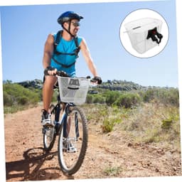 1set Snelle Ontgrendel Iron Mesh Fietsmand Voor Mountainbikes Lichtgewicht Draagbaar Met Grote Opbergruimte Voor Voorste Fiets Handvat Mand Geschikt Voor Winkelen Vervoer — thumbnail 2