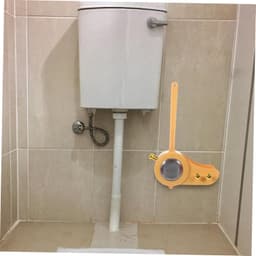 1set Silicone Toiletborstel Set Met Houder Effectieve Badkamerborstel Voor Grondige Reiniging Handige Opbergoplossing Voor Thuis Hotel Kantoor Gele Kleur Duurzaam Ontwerp — thumbnail 2