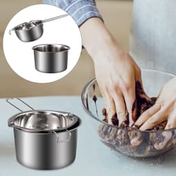 1Set Roestvrijstalen Chocolade Smeltkroes met Dubbele Boiler Capaciteit Geschikt voor Kaarsen Snoep Eenvoudig Te Reinigen Duurzaam Ontwerp — thumbnail 4