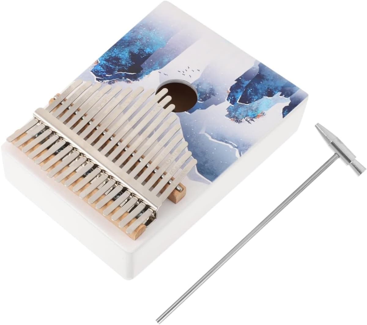 1set Draagbare Kalimba Voor Beginners Lichtgewicht Duurzaam Vingerpiano Instrument Eenvoudig Te Spelen Geschikt Voor Studenten Professionals Handgemaakt Gepolijst Kalimba — afbeelding 1