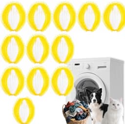 12x Witte Wasballen voor Dierenharen & Pluisjes - 3,5 cm — thumbnail 1