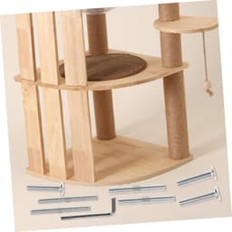 1set Dubbel Eind Schroef Bouten Met Moersleutel Voor Kattenkrabpaal Duurzaam Diverse Voor Reparatie Creatie Van Meubilair — thumbnail 5