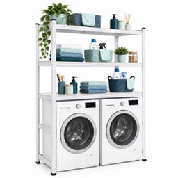 Wasmachine rek - 180 x 130 x 40 cm - wit — thumbnail 1