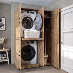 Roomart DORA-I Wasmachine Ombouwkast 115x186 cm - Eiken — thumbnail 1