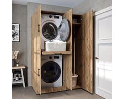 Roomart DORA-I Wasmachine Ombouwkast 115x186 cm - Eiken