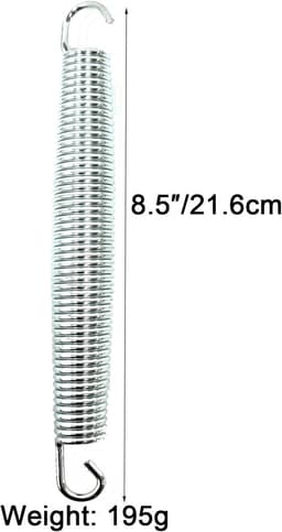 Trampoline veer 216 mm - verzinkt - roestbestendig - vervangende veer voor optimale veerkracht - ShopVlot — thumbnail 5