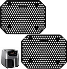 Herbruikbare Siliconen Spatbeschermers voor Dubbele Stapel Airfryer Accessoires, Ideaal voor Koken en Bakken, Geschikt voor XL Modellen — thumbnail 1