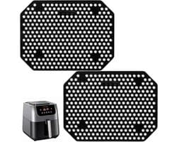 Herbruikbare Siliconen Spatbeschermers voor Dubbele Stapel Airfryer Accessoires, Ideaal voor Koken en Bakken, Geschikt voor XL Modellen