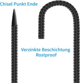 Set van 8 Grondankers voor Tent of Tuin — thumbnail 4