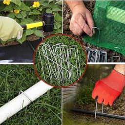 100 Stuks U-haringen van Verzinkt Staal - Voor Bevestiging van Landschap — thumbnail 4