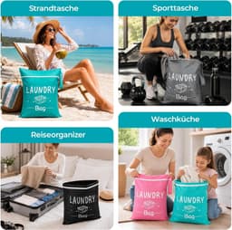 Waterdichte Reiswaszakken voor Vuile Kleding - Set van 4, Ideaal voor Vakanties en Sportactiviteiten — thumbnail 3