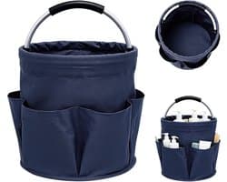 Vrijstaande gereedschapsmand - multifunctionele opbergmand - marineblauw - 17 liter