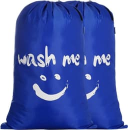 Grote Vouwbare Waszak 120L voor Vuile Kleding - Ideaal voor Thuis en Reizen - Duurzame Opbergoplossing in Donkerblauw — thumbnail 1