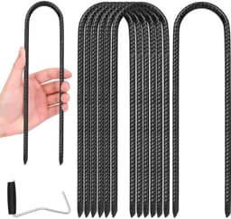 Grondankers 30 cm - 8 Stuks - Tuinharingen/Staken - Membraanharingen - Voor Harde Vloeren - Voor Tuin/Camping - Tentharingen — thumbnail 1