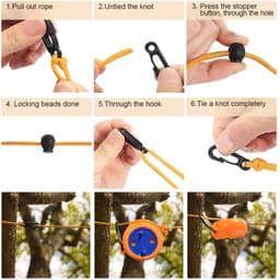 Camping Clothesline - 8M Portable Retractable Travel Cloth Line — thumbnail 5