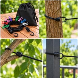 Wasrek voor camping met 12 wasknijpers voor outdoor reizen — thumbnail 2