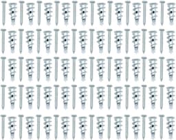 50 sets zinklegering zelfborende gipsplaten ankers met schroeven zilver — thumbnail 1